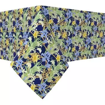 Прямоугольная скатерть, 100 % хлопок, 60x84 дюйма, цветочный 142