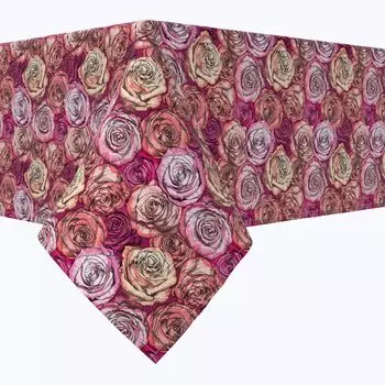 Прямоугольная скатерть, 100 % хлопок, 60x84 дюйма, цветочный 221