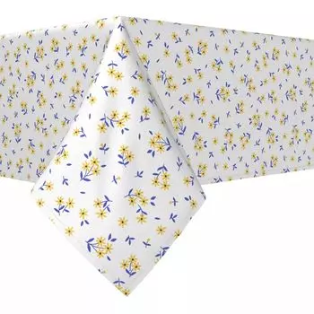 Прямоугольная скатерть, 100 % хлопок, 60x84 дюйма, узор «ромашка»