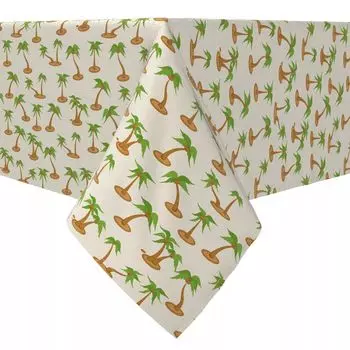 Прямоугольная скатерть, 100% хлопок, кокосовые пальмы
