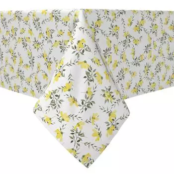Прямоугольная скатерть, 100 % хлопок, летний цветочный узор для заднего двора