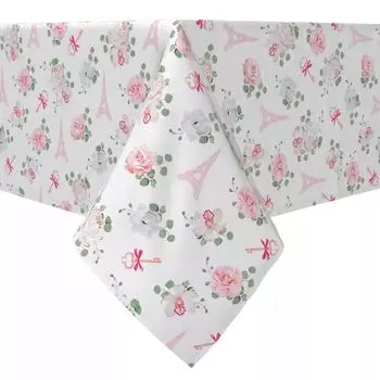 Прямоугольная скатерть, 100% хлопок, Романтический Париж