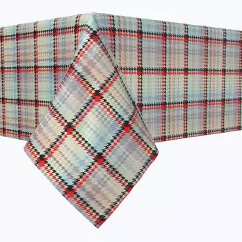 Прямоугольная скатерть, 100 % полиэстер, 60 x 120 дюймов, узор «гусиные лапки» в стиле Pixel Art