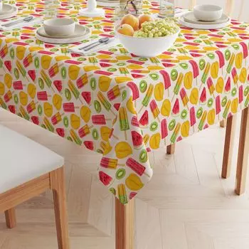 Прямоугольная скатерть, 100 % полиэстер, 60x104 дюйма Summer Fruit Pops