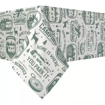 Прямоугольная скатерть, 100% полиэстер, 60x104 дюйма, RV Camping Life