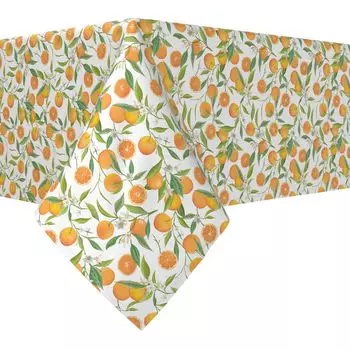 Прямоугольная скатерть, 100% полиэстер, 60x104 дюйма, апельсиновое дерево.