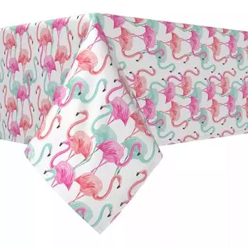 Прямоугольная скатерть, 100% полиэстер, 60x104 дюйма Flamingo Beach