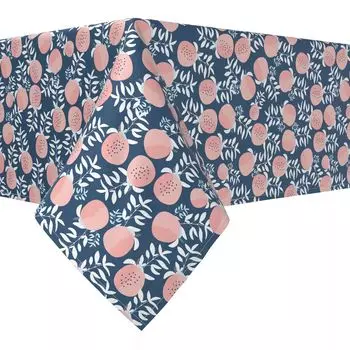 Прямоугольная скатерть, 100% полиэстер, 60x104 дюйма, дизайн персиков.