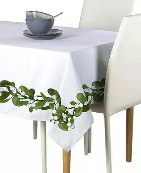 Прямоугольная скатерть, 100% полиэстер, 60x120 дюймов, гирлянда из омелы.