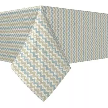 Прямоугольная скатерть, 100 % полиэстер, 60x120 дюймов, текстурированный шевронный узор.