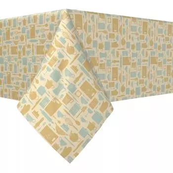 Прямоугольная скатерть, 100% полиэстер, 60x120 дюймов, винтажная кухня
