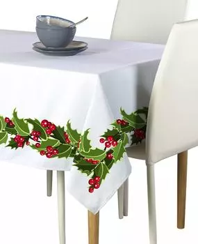 Прямоугольная скатерть, 100 % полиэстер, 60x120 дюймов, Holly Garland.