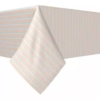Прямоугольная скатерть, 100% полиэстер, 60x120 дюймов, Coral Beach Stripe.