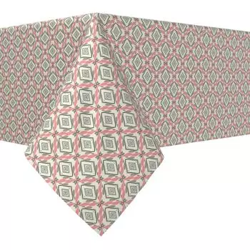 Прямоугольная скатерть, 100 % полиэстер, 60x84 дюйма, Modern Geometric.