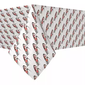 Прямоугольная скатерть, 100 % полиэстер, 60x84 дюйма, Red Speed Racer