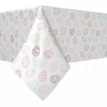 Прямоугольная скатерть, 100% полиэстер, 60x84 дюйма, акварельные декоративные пасхальные яйца
