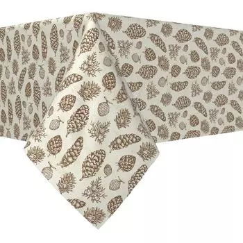 Прямоугольная скатерть, 100% полиэстер, 60x84 дюйма, Vintage Winter Pines