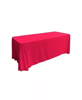 Прямоугольная скатерть из полиэстера и поплина размером 90x132 дюйма — легкая в уходе крышка стола Slickblue, розовый
