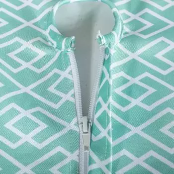 Прямоугольная скатерть с узором аква-зеленого и белого ромба для улицы, с застежкой-молнией, 60 x 84 дюйма