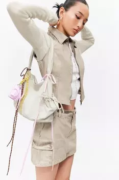 Прямоугольная сумка через плечо Monki, серый