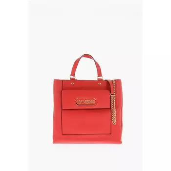 Прямоугольная сумка LOVE из искусственной кожи с большим накладным карманом Moschino, Red