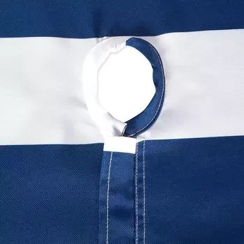 Прямоугольная уличная скатерть в сине-белую полоску шириной 120 дюймов с застежкой-молнией