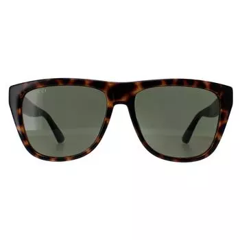 Прямоугольник Гавана Зеленый GG1345S Gucci, коричневый
