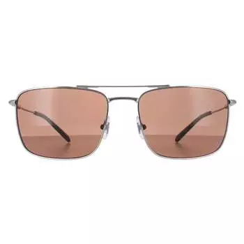 Прямоугольник мужской темно-коричневый an3088 boulevardier Arnette, серебряный