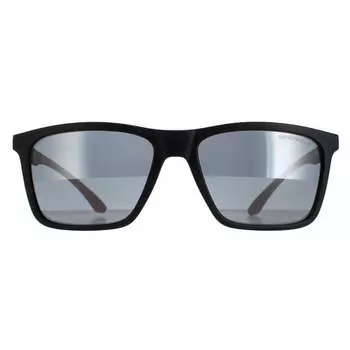 Прямоугольное мужское матовое светло-серое зеркало ea4170 Emporio Armani, черный