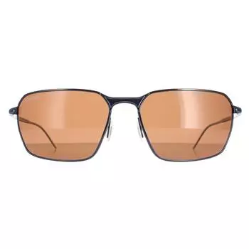 Прямоугольные блестящие темно-синие поляризованные драйверы Коричневый Шелтон Serengeti, синий