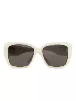 Прямоугольные фирменные солнцезащитные очки Balenciaga Eyewear, белый