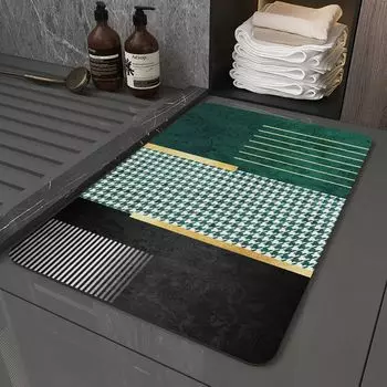 Прямоугольные коврики для ванной с богемным узором. Коврики для ванной с узором в этническом стиле. Впитывающие нескользящие коврики для ванной комнаты, размер: 50x80 см, стиль 11 DQQ, мультиколор