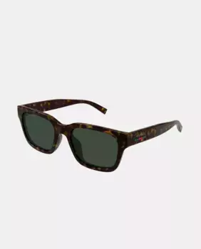 Прямоугольные литые мужские солнцезащитные очки Gucci, коричневый