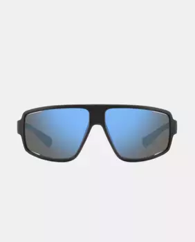 Прямоугольные литые мужские солнцезащитные очки с черными поляризованными линзами Polaroid Originals, синий