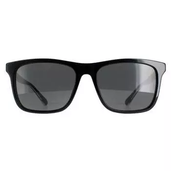 Прямоугольные мужские черные серые солнцезащитные очки gg0381sn Gucci, черный