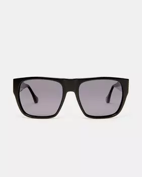 Прямоугольные мужские солнцезащитные очки из ацетата черного цвета с поляризованными линзами Scalpers, черный