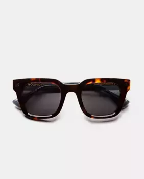 Прямоугольные мужские солнцезащитные очки из органического ацетата No Idols, темно-коричневый