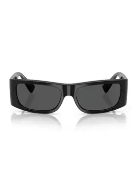 Прямоугольные мужские солнцезащитные очки серого цвета с литьем под давлением Versace, черный