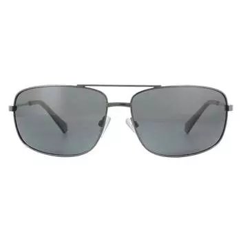 Прямоугольные мужские темные поляризованные солнцезащитные очки с рутением Polaroid, серый