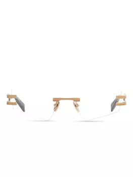 Прямоугольные очки Balmain Eyewear, золотой