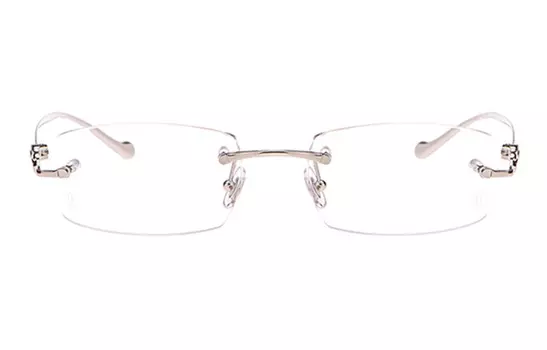 Прямоугольные очки без оправы Cartier