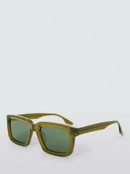 Прямоугольные поляризованные солнцезащитные очки John Lewis, зеленый