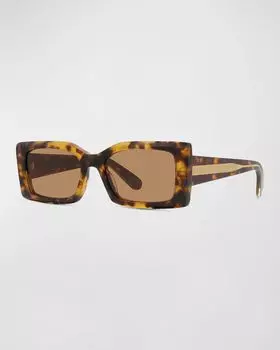 Прямоугольные солнцезащитные очки 2001 года из ацетата Stella McCartney, цвет Blonde Havana Brown