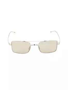 Прямоугольные солнцезащитные очки 49MM Thom Browne, белый