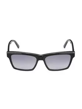 Прямоугольные солнцезащитные очки 50 мм Saint Laurent, черный