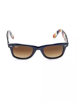 Прямоугольные солнцезащитные очки 50MM Ray-Ban, черный