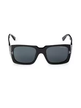 Прямоугольные солнцезащитные очки 51MM Tom Ford, черный