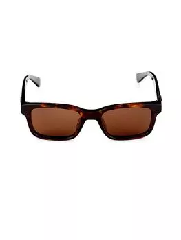 Прямоугольные солнцезащитные очки 53MM Bottega Veneta, цвет Havana Brown