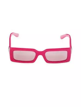 Прямоугольные солнцезащитные очки 53MM Dolce&Gabbana, розовый