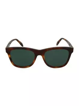 Прямоугольные солнцезащитные очки 54MM Alexander Mcqueen, цвет Havana